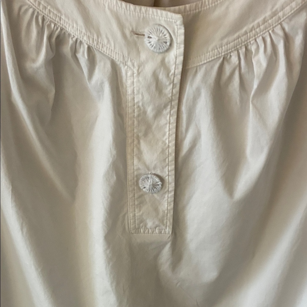 Talbots Cream Button-Front Top - Picture 3 of 6